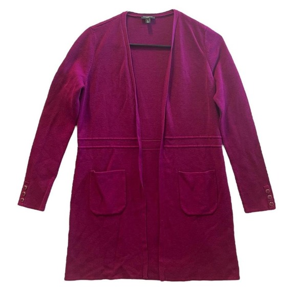 Talbots Sweaters - Talbots Sweater Womens Fuchsia Cotton Modal Open Long Line Cardigan -‎ Small